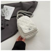 2025 nuevo Xiaoxiangfeng rombo cadena mochila bolsa mujer simple usted portátil pequeña mochila - details 6