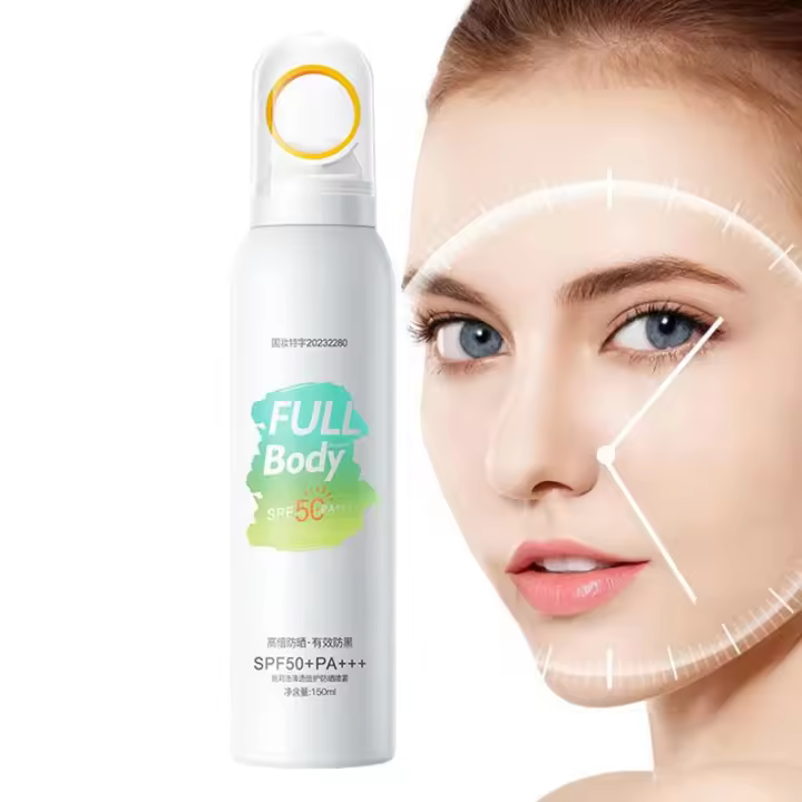 SPF50 protector solar facial en aerosol 50ml loción de protección solar facial bloqueador solar en aerosol crema protectora solar protección solar para el cuerpo y la cara - 1