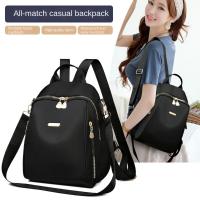 Mochilas escolares ligeras para mujer, mochila de viaje de tela Oxford negra, bolso de hombro de gran capacidad - details 0