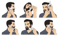Peine de plantilla para dar forma a la barba para hombre, peine transparente negro para Barba, herramienta de belleza para el ho - details 10