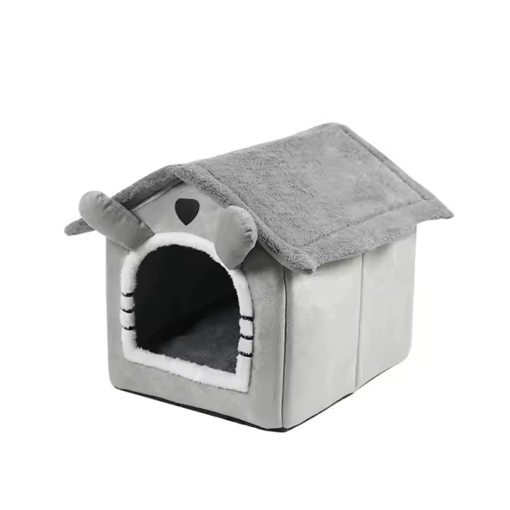 Carpa de Cama para Mascotas Suave Casa de Perro Cálida con Cojín Desmontable - 1