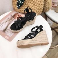 Sandalias de plataforma de gran tamaño con tacón de cuña, estilo nuevo de verano 2025, zapatos romanos de suela gruesa que realzan la altura para mujer - details 13
