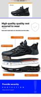 Zapatos de Trabajo Seguros y Cómodos Zapatillas de Deporte de Cuero Transpirable para Hombres - details 0