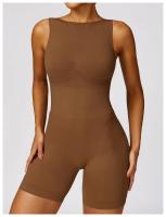 Mono de Yoga con Espalda Hermosa y Hueca Traje Deportivo de Fitness para Mujer Material Exterior de Nylon T-Shirt - details 5