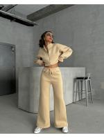 2025 Conjunto de dos piezas de primavera y otoño para mujer Chaqueta holgada informal con cremallera Moda versátil - details 12
