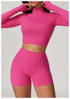 Conjunto de Yoga de Manga Larga Top de Correa Alta y Leggings Deportivos para Mujeres - details 3