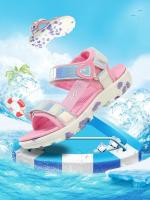Nuevo modelo 2025 Sandalias LED de princesa para niña, calzado deportivo de playa para niño pequeño, rosa y azul, zapatos brillantes suaves antideslizantes para exteriores - details 0