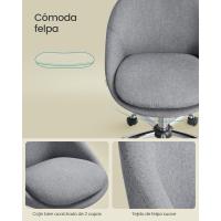 Silla de Oficina en Casa, Silla Giratoria de Algodón y Lino, Silla de Escritorio, Acolchada con Espuma, Altura Ajustable, para Estudio, Dormitorio, Azul Pálido OBG020Q01 - details 44