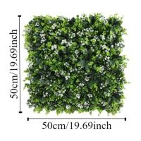 Panel de pared de plantas artificiales DIY, vida eterna, protección UV, alfombra de eucalipto Artificial, verde realista - details 0
