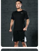 Traje de manga corta de secado rápido para hombre, ropa de fitness deportiva para correr al aire libre, LT311, Verano - details 11