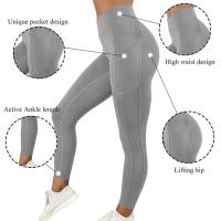 Mallas de gimnasio para mujer, pantalones de Yoga con bolsillos, pantalones elásticos para correr, ropa deportiva de talla grande - details 5