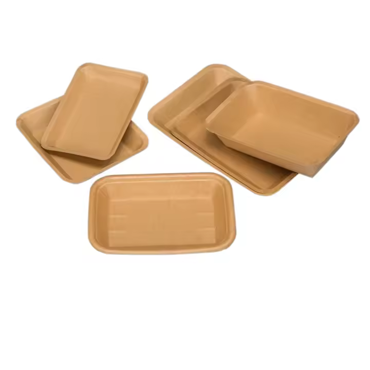 Plato desechable para barbacoa, bandeja, plato comercial, bandeja Rectangular Kraft, vajilla, bandeja de papel para comida, 100 Uds. - 1