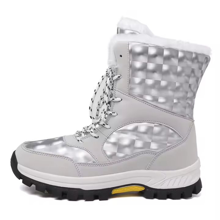 Botas de nieve para mujer, botas de invierno cálidas con forro de piel, botines antideslizantes, botas de nieve a media pantorrilla - 1