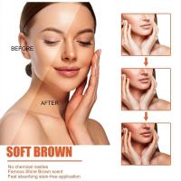 Crema de bronceado para cara y cuerpo, bronceador de larga duración, bronceador para la piel, protección solar, loción autobronceadora Natural nutritiva - details 9