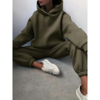 Suéter grueso de manga larga para mujer, moda casual de dos piezas, otoño e invierno - details 4