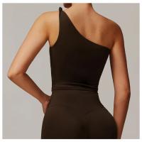 Top de Hombro Corto Deportivo de Moda para Mujeres Ropa Deportiva Elástica con Cuello Redondo - details 10