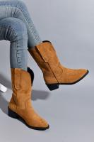 Botas Martin para mujer, otoño e invierno, nuevas botas a media pantorrilla, botas cortas de tacón grueso con punta puntiaguda bordada a la moda - details 4