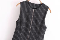 Vestidos de verano para mujer, nuevo vestido largo elegante a rayas con cuello redondo, moda juvenil, comodidad urbana - details 2