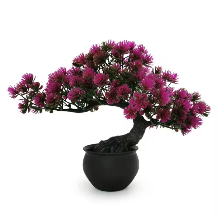 Bonsái de pino Artificial Multicolor, accesorios de fotografía de plástico, árbol falso en maceta, plantas de simulación de pino de bienvenida en maceta - 1