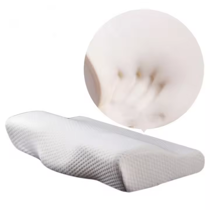 Almohada ortopédica de espuma viscoelástica, rebote Slow, transpirable, 60x35 cm, color Blanco - 1