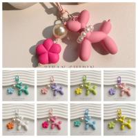 Llavero creativo con forma de globo de perro Kawaii, llavero con forma de perro de gelatina, llavero con forma de flor para cachorro, accesorio colgante - details 0