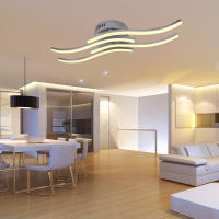Lámpara de Techo LED Moderna en Forma de Onda de Aluminio GAHADA 12W 18W 24W - details 1
