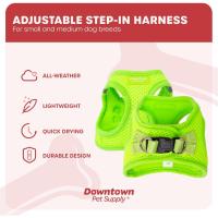 Downtown Pet Supply Arnés ajustable para perro sin tirones, con chaleco acolchado, fácil de poner en perros pequeños, medianos y grandes (Amarillo atómico, XXS) - details 3