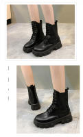 Nuevas botas cortas negras de moda geniales de moda botas de mujer de tacón grueso de suela gruesa - details 6