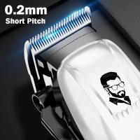 Kemei-cortadora eléctrica inalámbrica profesional para hombre, máquina para cortar el pelo, recargable por USB, con pantalla LCD - details 3