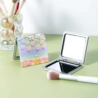 Espejo de Maquillaje de Pintura al Óleo Portátil Doble Cara, 2X Ampliacion, Small, Para Mujeres - details 1