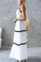Top corsé con tirantes Ence para mujer 2025, falda voluminosa |   Vestido corto elegante para fiestas, bodas o eventos |   Europeo y - details 3