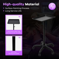 Bandeja de aluminio con ruedas para salón de belleza, carro con altura ajustable para tatuajes, SPA, 70-110CM - details 5