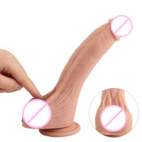 Juguete sexual para mujeres Consolador de silicona realista de 7,2 pulgadas, material seguro para el cuerpo Ventosa fuerte Consolador anal grueso realista ultra suave para hombres Estimulador de punto G con eje curvo y bolas Entrenador de garganta - details 5