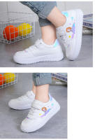 Zapatillas de deporte de cuero para niñas, zapatos de princesa para correr, zapatos deportivos casuales, zapatos de Velcro para niños - details 8