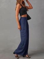 Cargo de cintura alta para mujer, nuevos pantalones de moda, pantalones sueltos de pierna ancha para primavera y verano - details 10