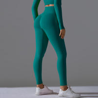 Hamidou-Pantalones deportivos de Yoga para mujer, mallas de cintura alta y caderas ajustadas, glúteos de melocotón, pantalones de Yoga desnudos de cintura alta - details 35