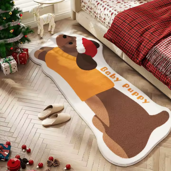 Alfombra Interior, Alfombra Moderna de Pelo Corto Tradicional para Dormitorio, Alfombra de Imitación Cachemira Antideslizante - 1