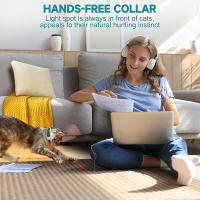 ATUBAN Electric Smart Amusing Collar for Kitten, Wearable Automatic Cat Toys,USB Rechargeable Cat Laser Collar Interactive Toy - details 5