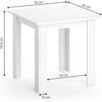 Mesa de comedor, roble dorado/gris, 80 x 80 cm - details 20