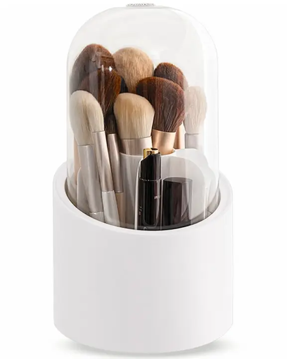 Brochas de maquillaje giratorias para lactancia 360 °   Organizador cosmético para lápiz labial, cejas, lápices de sombra de ojos Desk se - 1