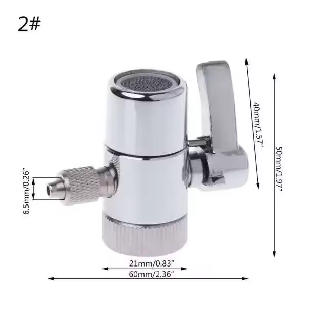 Desviador de grifo con filtro de agua, sistema Vae Ro, conector de tubo de 1/4" 2,5/8" 3/8" - 1