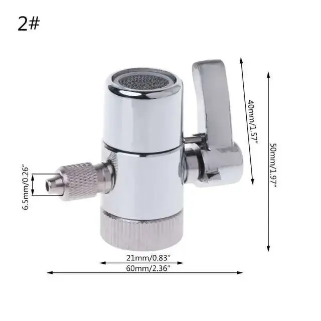 Desviador de grifo con filtro de agua, sistema Vae Ro, conector de tubo de 1/4" 2,5/8" 3/8" - 1