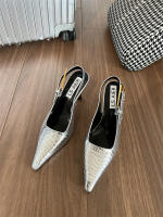 Zapatos vaqueros con estampado de leopardo para mujer con tacones de aguja - details 1