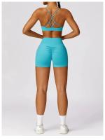 Pantalones cortos de Yoga para mujer, ropa de gimnasio de cintura alta, pantalones cortos deportivos de ciclismo - details 41