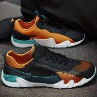2024 nuevos cien zapatos de cuero para hombre, deportes informales, primavera, transpirables, diseño de punta redonda con absorción de impacto, zapatos para correr - details 4
