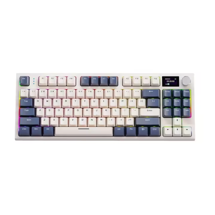 Teclado Mecánico Inalámbrico K86 Diseño de 75%, Tecla Completa, Pantalla TFT Intercambiable en Caliente, Perilla de Metal, Teclado Macro Definido - 1