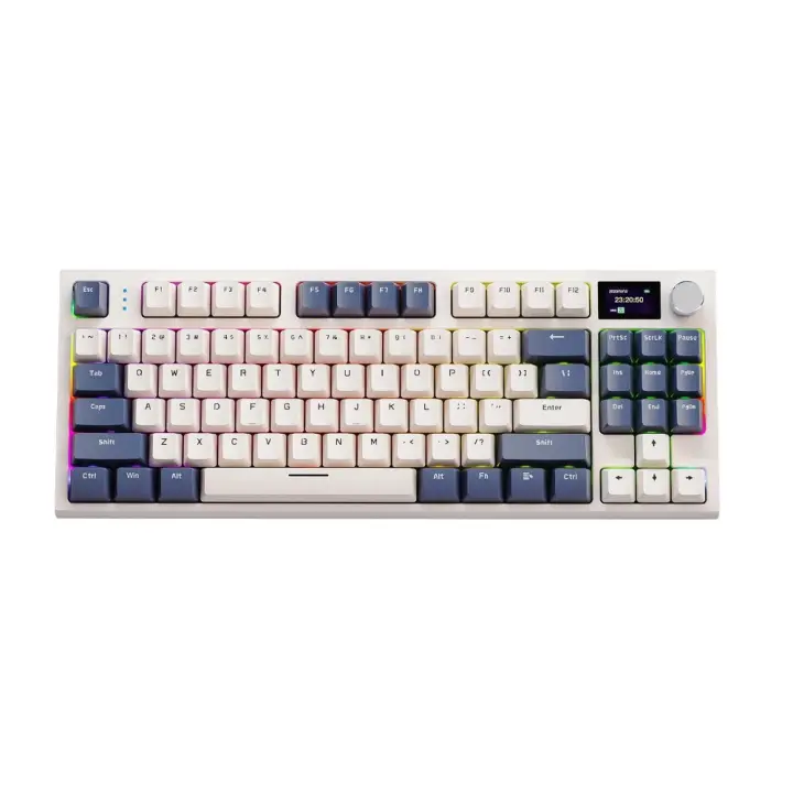 Teclado Mecánico Inalámbrico K86 Diseño de 75%, Tecla Completa, Pantalla TFT Intercambiable en Caliente, Perilla de Metal, Teclado Macro Definido - 1
