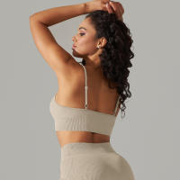 Hamidou-Sujetador deportivo Sexy para mujer, ropa interior deportiva a prueba de golpes, almohadilla extraíble para el pecho, para gimnasio, entrenamiento, Fitness, correr, Tops de realce - details 29