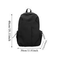 Mochila para ordenador a la moda, bolso escolar para estudiantes de Color sólido con cremallera, bolso de hombro de viaje informal de gran capacidad para estudiantes universitarios - details 0