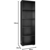 Libreria Estanteria con 5 Compartimentos, Estanteria Almacenaje para Libros, Estanterias de Madera, Mueble Almacenaje, Estanteria Habitacion - Madera Clara, Roble Sonoma - details 10
